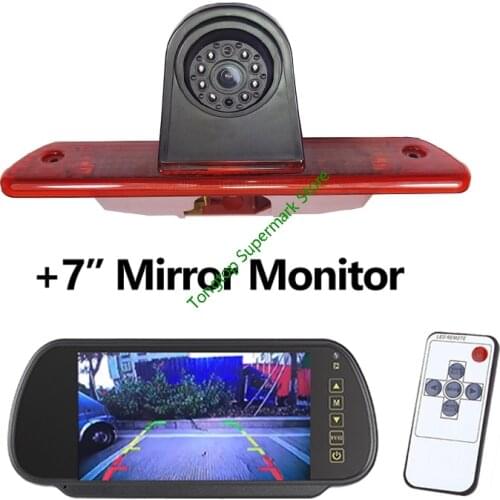 Auto Car Brake Light Rear View Camera For Citroen Jumpy/Peugeot Expert/ Toyota Proace 2007-2016 With 7" Mirror monitor