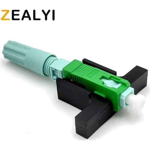 Free shipping 100 pcs SC APC Single-Mode Connector FTTH Tool Cold Connector Tool Fiber Optic Fast Connector 58mm
