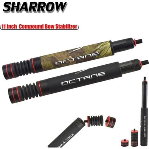 Compound Bow Stabilizer Damper 11Inch Adjustable Detachable Shock Rod Outdoor Hunting Shooting Bow And Arrow Archery Accessories