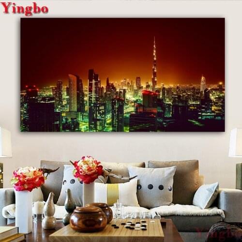 Large diy Diamond Painting Landscape Night Scene Cityscape cross stitch kits 5d square/round diamond embroidery rhinestones icon