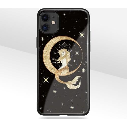 Mermaid Art Star Glass Soft Silicone Phone Case FOR IPhone SE 6s 7 8 Plus X XR XS 11 12 Mini Pro Max Sumsung Cover Shell