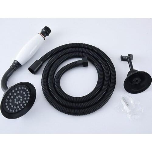 Black Oil Rubbed Brass Bathroom Telephone Shape Hand Spray Bracket Handheld Shower head 1.5m Hand Held Shower Head Hose mhh066