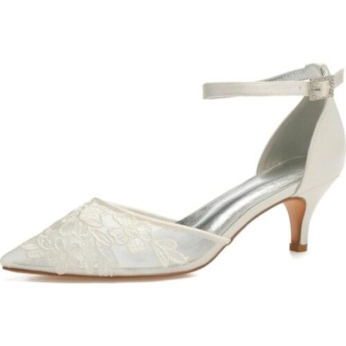 Creativesugar see through mesh pointed toe lady shoes ankle strap sweet lace applique elegant bridal bridesmaid wedding shoes