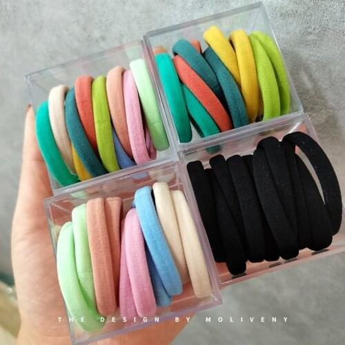 Childrens Elastic Hair Band Girl Childrens Candy Solid Rope Accessories Crunchy Rubber Chewing Gum Baby Hair Band Headdress