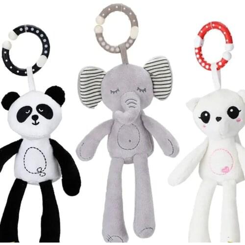 Baby Stroller Pendant Toys 0-1 Year Old Baby Bedside Bell Ringing Wind Bell Soothing Educational Plush Toys