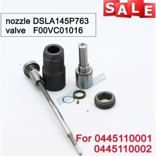 ERIKC F00ZC99021 Fuel Injector Overhaul Repair Kits Nozzle DSLA145P763 Valve F00VC01016 for Bosch FIAT MB 6460700187 0445110002