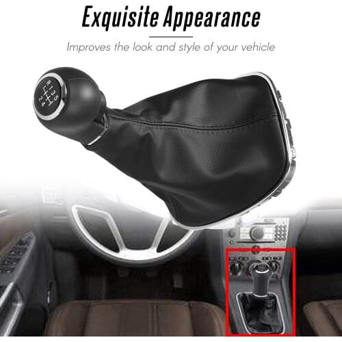 Pu leather Dust-proof 5 Speed Gear Shift Knob Manual Shifter Gaitor Boot Cover for Opel Corsa D car styling auto prodcut