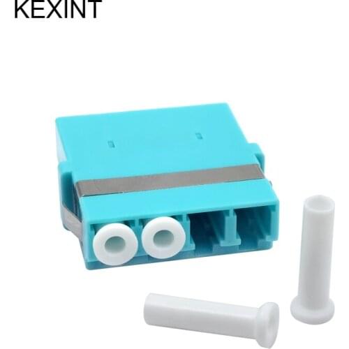 KEXINT-LC Female Connector Multimode LC OM3 4 Core Fiber Optic Adapter-20PCS