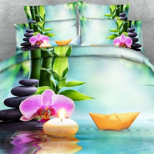 Royal Linen 3 PCS Bamboo Bedding Set Soft Bedclothes Twin 3d Print blanket Cover Set with Pillowcases Queen Bed and King Bed