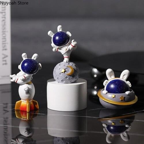 Nordic Creative Rabbit Astronaut Living Room Home Furnishings Modern Minimalist Bedroom Room Desktop Decorations Furnishings