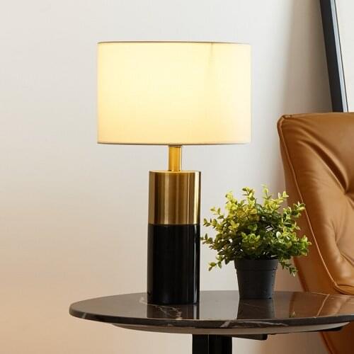 Buy 2 Get 20% Off Nordic Marble Table Lamp For Bedroom Bedside Lamp Luxury Modern Simple Model Room Living Room Lobby Table Lamp