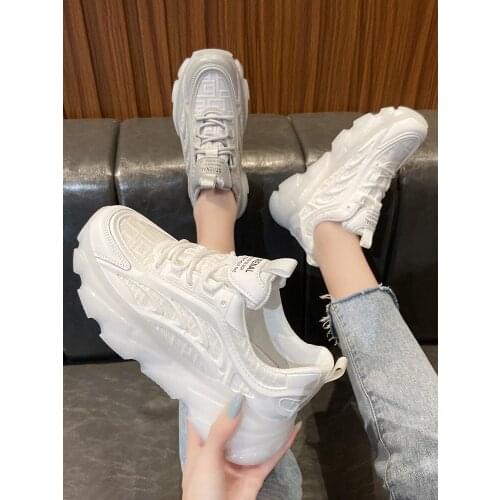 Fashion Trend Explosion Models Sports Casual Shoes Spring And Summer New All-Match Low-Cut Lace-Up Ladies Single Shoes