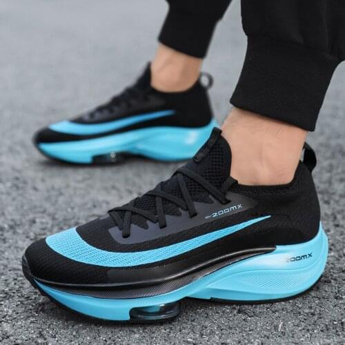 Mens Sports Training Sneakers Air Cushion Mesh Tennis Sports Shoes Outdoor Running Shoes Non-slip Wear-resistant Casual Shoes