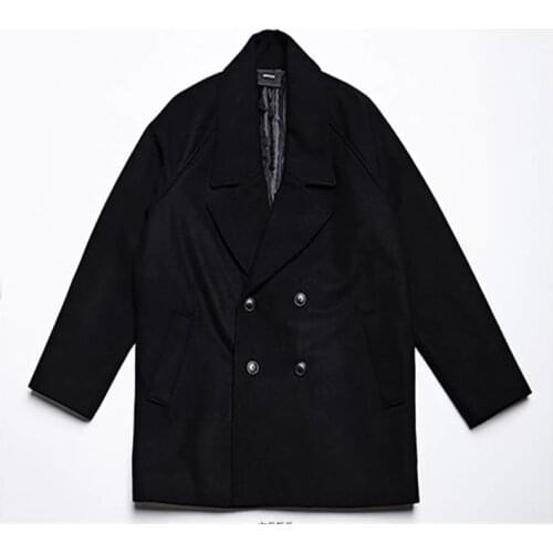 Yamamoto mens woolen coat double-breasted coat coat autumn and winter models