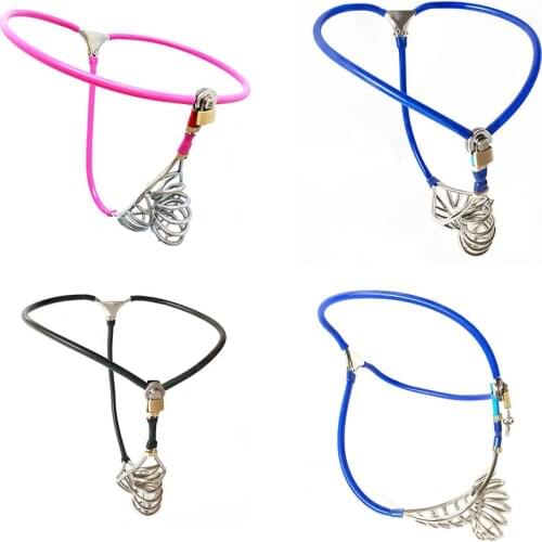 Stainless Steel Male Chastity Belt Pants Metal Penis Ring Cock Cages Chastity Devices Sex Toys For Men cbt bdsm Lock torture