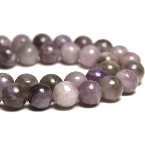 New AAA+ Quality Purple Lilac Stone Natural Stone Round Loose Beads For jewelry Making Agat 4/6/8/10/12MM Bracelet Strand DIY
