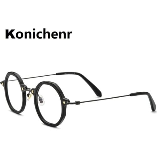 Japanese Handmade Eyewear Retro Round Glasses Frame For Men And Women Optics Titanium Ultra Light Prescription Myopia Eyeglasses