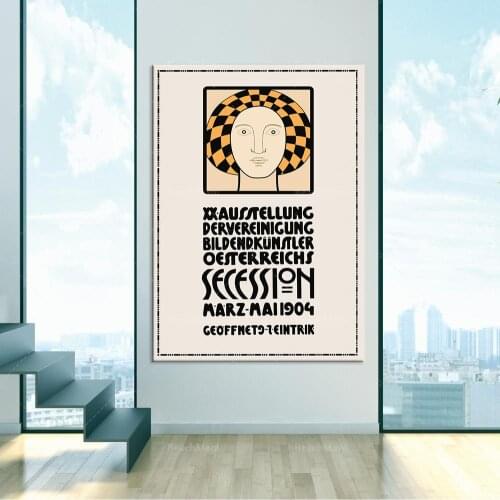 Art Nouveau Poster for Vienna Secession 1904 Color Lithograph by Leopold Stolba