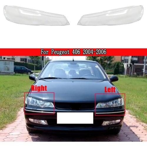 Headlamps Transparent Cover Lampshade Lamp Shell Masks Headlight Cover Lens Headlight Glass For Peugeot 406 2004 2005 2006
