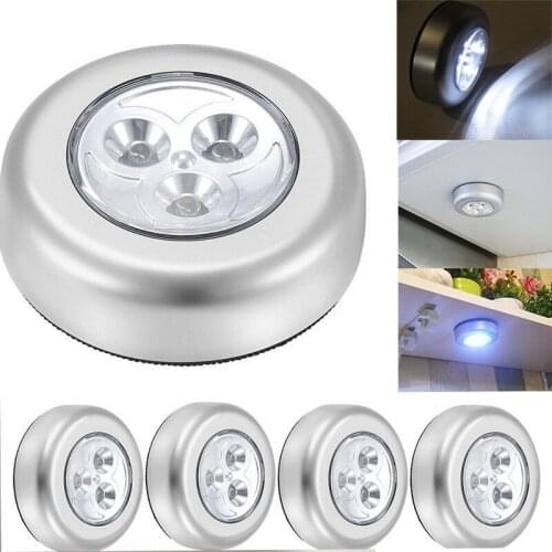 LED Touch Light Battery Powered Cupboard Wardrobe Bedroom Night Lamps LED Under Cabinet Bedside Closet Kitchen Lighting Lamps
