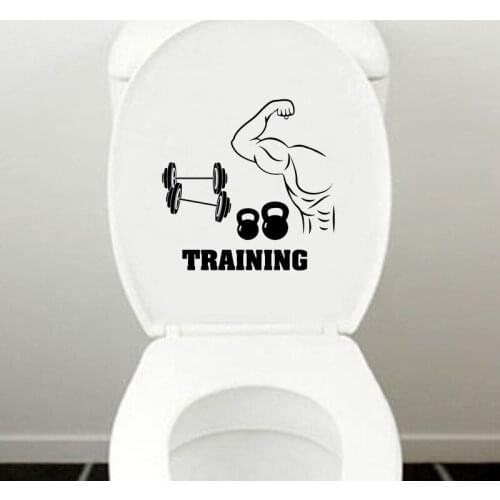 Training Bodybuilding Gym Sports Fashion Vinyl Wall Decal Toilet Sticker 6WS0145