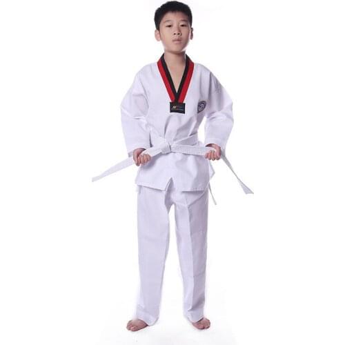Unisex Karate Suit Martial Arts Taekwondo White Tae Kwon Do Student Uniform With Belt Breathable Training Suit Sport Clothing