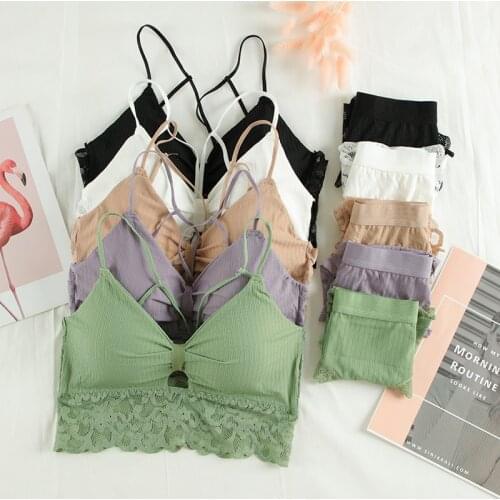 SVOKOR Womens Lace Sexy Lace Cross Spaghetti Straps Beautiful Back Bowknot Bra Wrap Lingerie Set