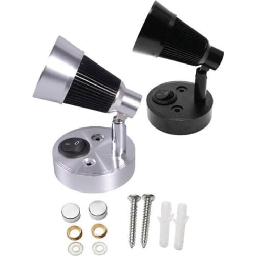 1pc DC 12V Interior RV Camper Trailer Lighting Boat Yard 3W LED wall Light bedside reading lamp for Truck Motorhome Yachts Cabin