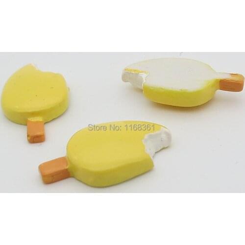 1pcs/lot resin flat back yellow delicious Icecream 21mm simulation of food Cabochon Scrapbook DIY phone decoration B404-7