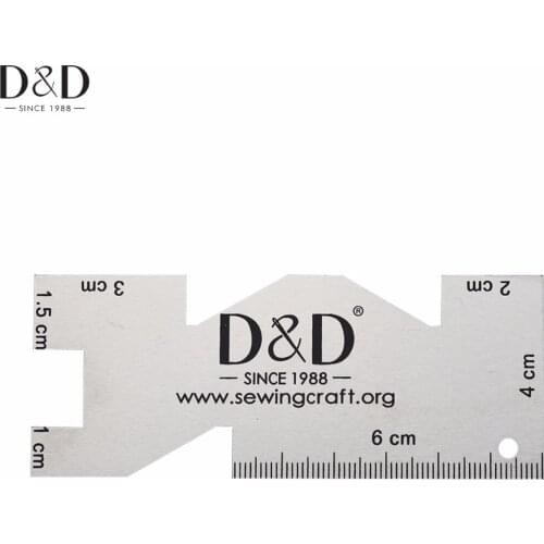 New 1pc High Quality Metal Ruler Sewing Measuring Gauge Quilting Rulers Fabric Craft Needlework Sewing Tools