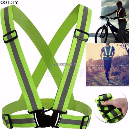 1PC Adjustable Safety Security High Visibility Reflective Vest Gear Stripes Jacket