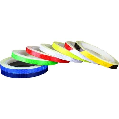 1cmx8m Reflective Sticker Car Styling Exterior Accessories Car Protector Safety Warning Motorcycle Bike Body Red Reflector Tape