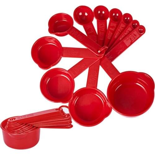 11pcs Portable Home Useful Baking Cooking Kitchen Measuring Tools Measuring Spoon Measuring Ladle Scale Durable Tea Coffee Scoop