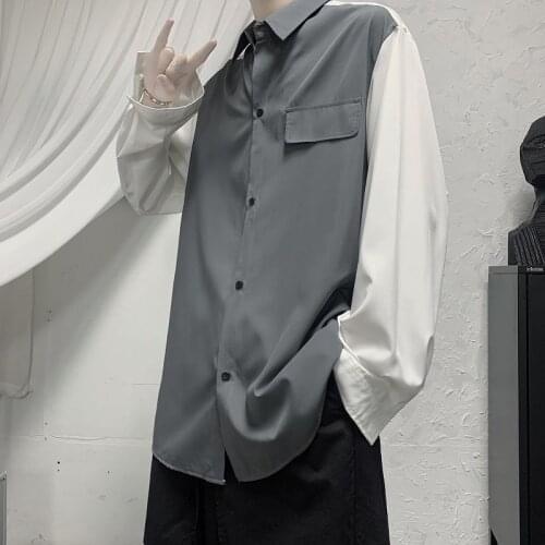 2021 Mens Loose Casual Hawaiian White Shirt Long Sleeve Clothes Shirt Camisa Masculina Mens Fashion French Cuff Shirts M-5XL