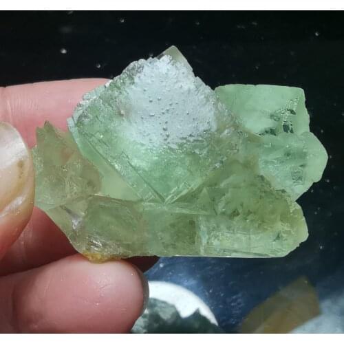 30.6gNatural rare grass green fluorite mineral specimen stone cluster healing crystal stone decoration QUARTZ GEM