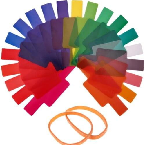 ALLOET 20pcs Flash Speedlite Color Gels Filters for Canon Yongnuo Camera Photographic Gels Filter Flash Speedlite Speedlight