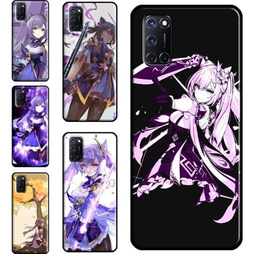 Keqing Genshin Impact Anime Case For OPPO Find X3 Pro F5 A1K A3S A5S A15 A52 A72 A83 A91 A93 A5 A9 A31 A53 2020 Cover