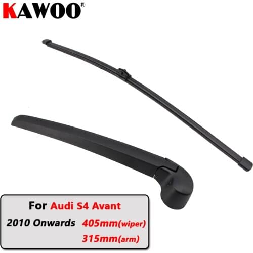 KAWOO Car Rear Wiper Blades Back Window Wipers Arm For AUDI S4 Avant Hatchback (2010 Onwards) 405mm Auto Windscreen Blade