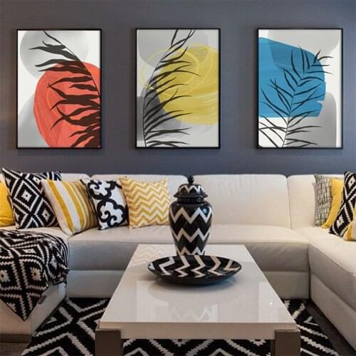 BANANART Wall Art Painting Canvas Printmaking Plant Picture Leaf Home Decoration Poster Nordic Simple Living Room Frameless