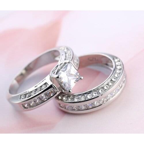 Bettyue Fashion Arrival For Women Ring Set Three Colors Noble Crystal Attending Popular Party Wedding Gift Shiny Dress-up