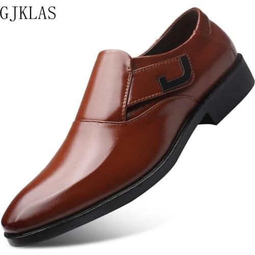 Big Size 48 Men Dress Loafers Leather Shoes Italian Wedding Shoe for Men Vintage Brown Black Formal Leather Shoes Men Original