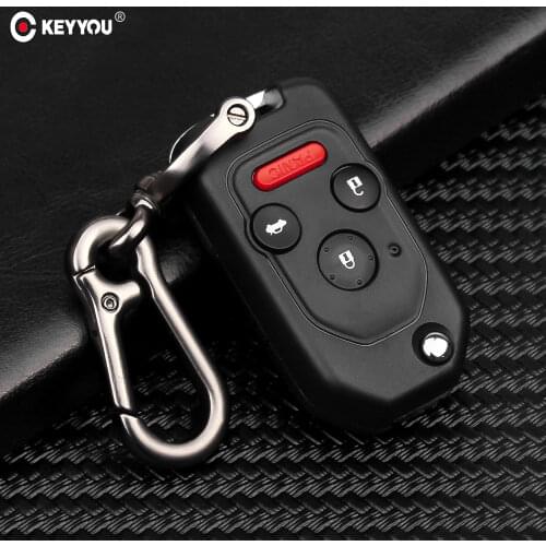 KEYYOU 2/2+1/3/3+1/ Buttons Folding Flip Remote Car Key Shell Cover Case For Honda Accord CRV Civic Pilot Insight Ridgeline