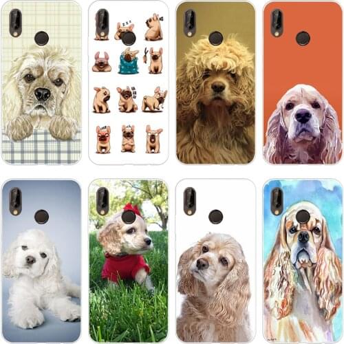 46H merican Cocker Spaniel Soft Silicone Tpu Cover Case for huawei p 20 lite pro y6 2017 mate 10 lite