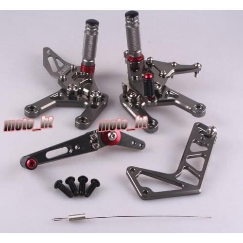 For Yamaha YZF R1 2015 2016 Motorcycle CNC Machined Aluminum Alloy Rearset Foot Pegs Footrest Rear Set Footpegs Rests Kit