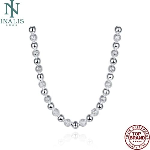 INALIS 8M Sand Beads Chains Necklaces Unisex Ball Copper Necklace For Women And Men Party Anniversary Fashion Jewelry On Sale