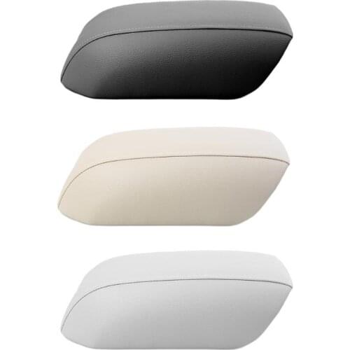 Center Console Armrest Lid Car PU Leather Armrest Box Cover with Synthetic Leather Cover for Volvo XC90 2003-2014