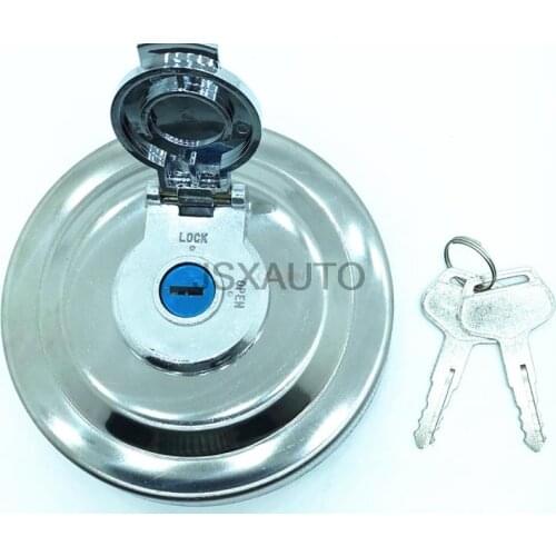For KOMATSU PC60/120/160/200/220/240 Excavator Accessories Stainless steel diesel fuel tank cap