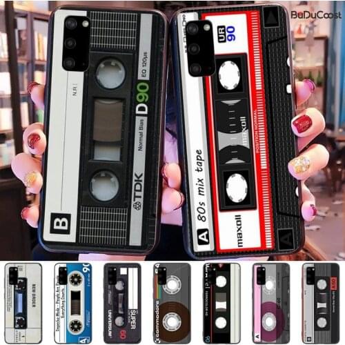 Mantra Vintage Magnetic Tape Cassette Phone Case Cover For samsung galaxy S10 S10E Lite s8plus s9plus s7 s6 plus S5 S20 plus