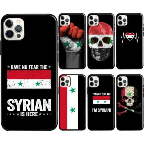 Syria national Flag Soft Case For iPhone 11 12 Pro Max 12 Mini 6S 7 8 Plus SE 2020 XS Max X XR Phone Coque
