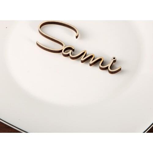 Personalized laser cut names Wedding place cards Name place settings wedding sign wedding names Laser cut Name tags for wedding